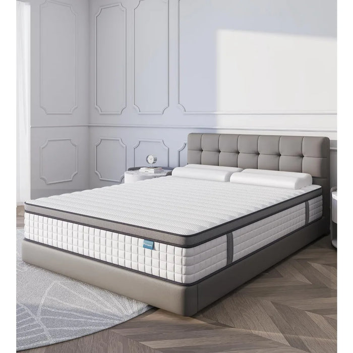 Queen Size Mattress, 12-Inch Hybrid Mattress with Individual Pocket Springs and Foam, in A Box, Mattresses Queen Size