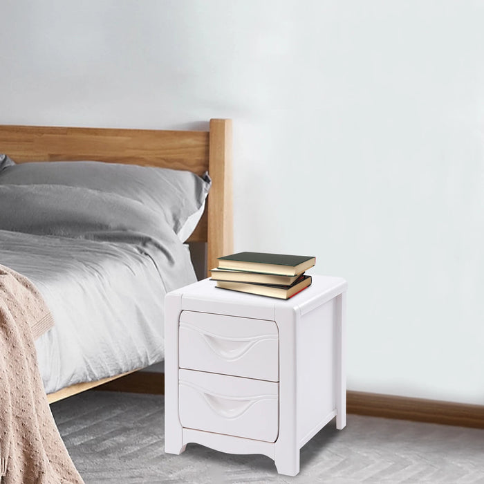 Nordic Bedroom Nightstand Modern White Minimalist Bedside Table Storage Cute Unique Miniature Furniture