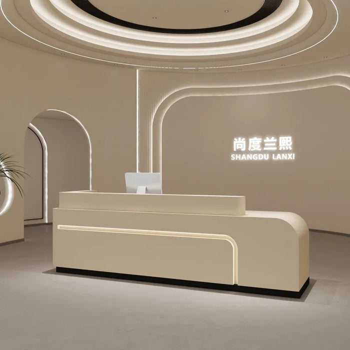 Commercial Hotel Reception Desk Beauty Salon Luxury Lectern Information Simple Reception Desk Modern Mostrador Room Furniture