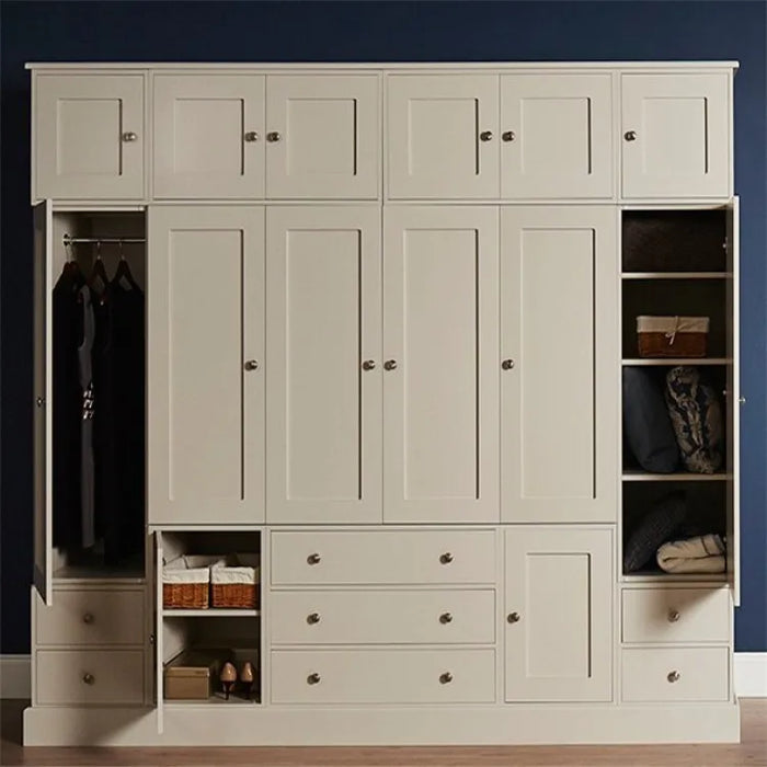 Aluminum small size metal wardrobe closet 3 door bedroom wall wardrobe design cheap storage wardrobe for clothes