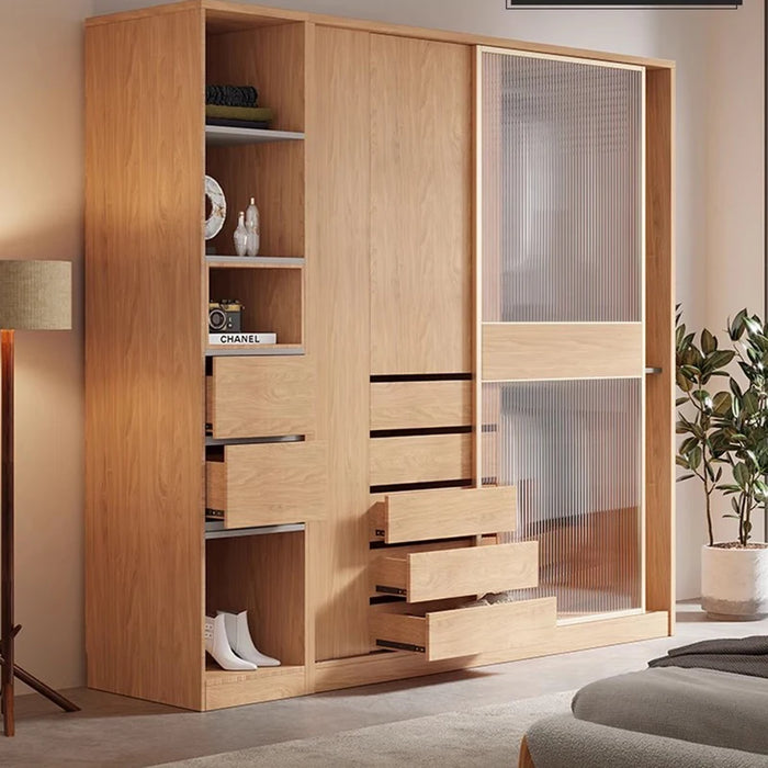 Minimalist Wardrobe Korean Upgrade Floor Stand Multifunctional Shelves Drying Rack Closet Organizer Kledingkast Home Furniture