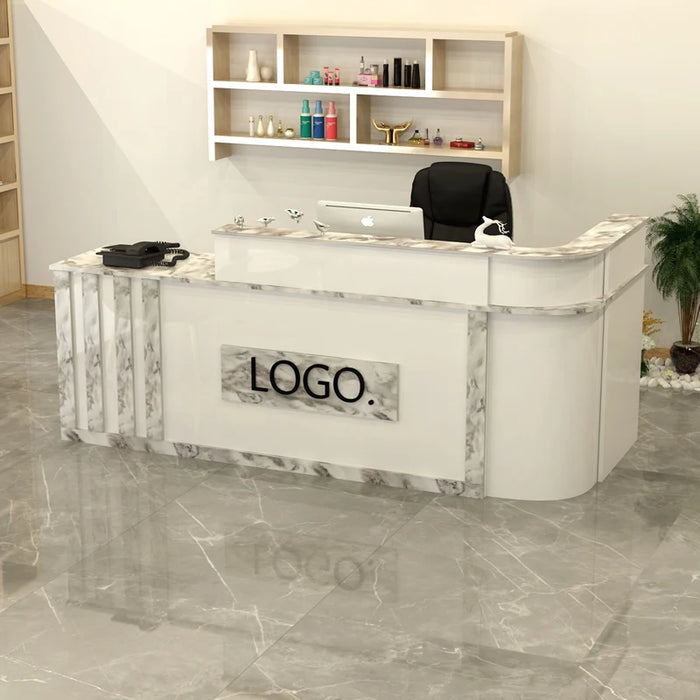 Luxury Lectern Reception Desk Front Parental Advisory White Information Reception Desks Clinic Conference Escritorio Furniture