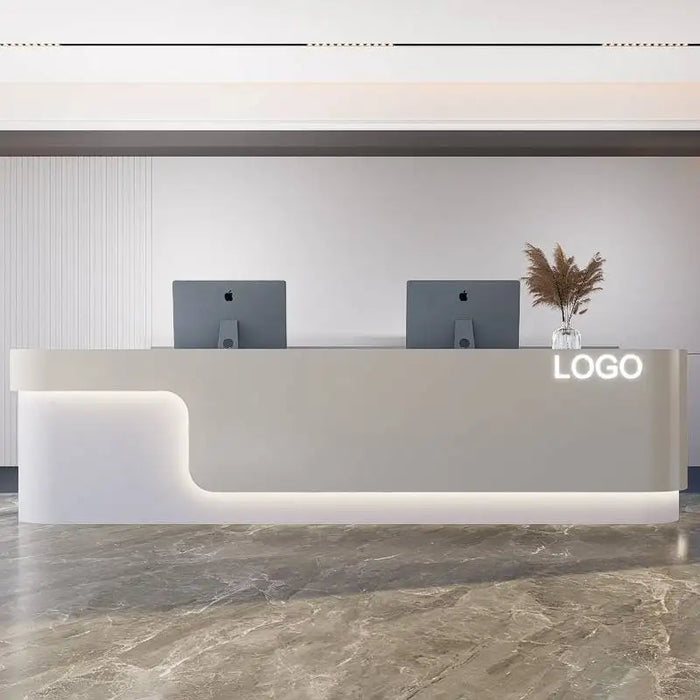 Store Luxury Reception Desk Front Barbershop Checkout Hotel Conference Modern Reception Desk Office Comptoir Accueil Furniture