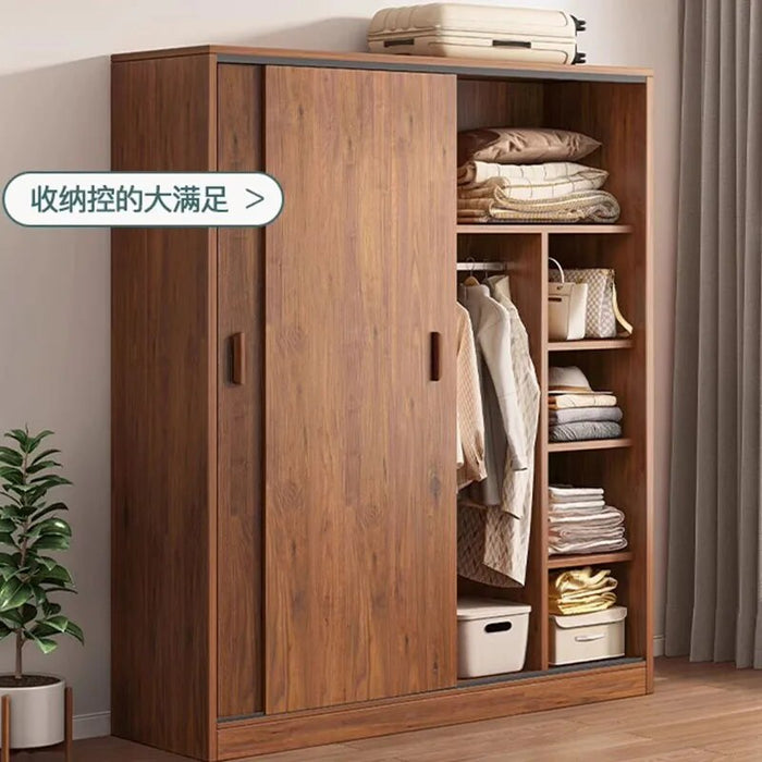 Wooden System Closet Storage Clothes Organizer Bedroom Wardrobe Cupboard Cabinet Door Fabric Watches Armario Home Furniture