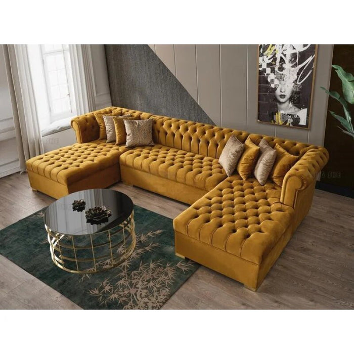 Light Fabric Sofa Set Furniture Veet 1- 3 Seat Honeycomb Stainless Steel Living Room Sofas For Home Hotel Minimalist