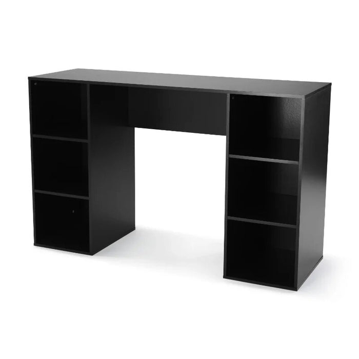 Mainstays 6-Cube Storage Computer Desk, True Black Oak computer desk  office desk