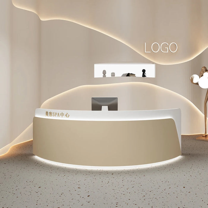 Beauty Salon Luxury Reception Desk Modern Consul Barbershop Stand Reception Desk Counter Checkout Bureau Meuble Bar Furniture