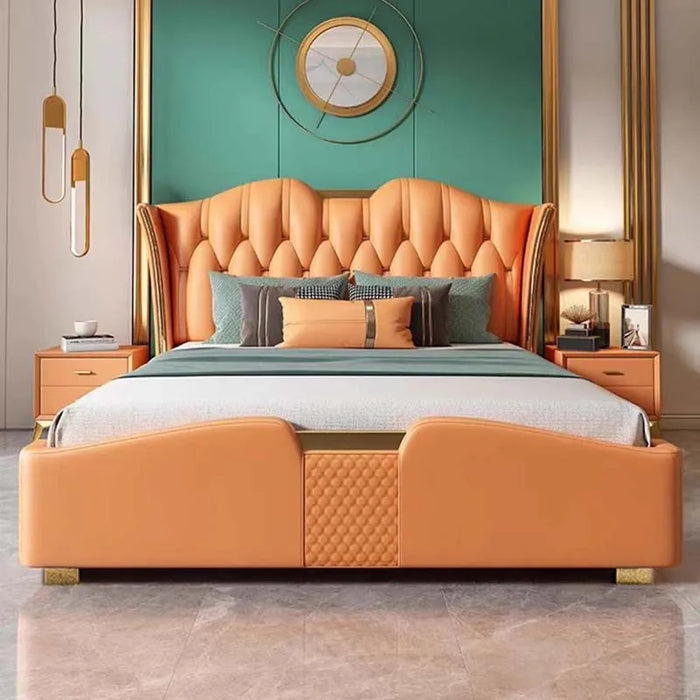 Space Saving Marriage Bed King Size European Multifunctional Lounge Bed Modern Luxury Cama De Casal Luxuosa Hotel Furniture