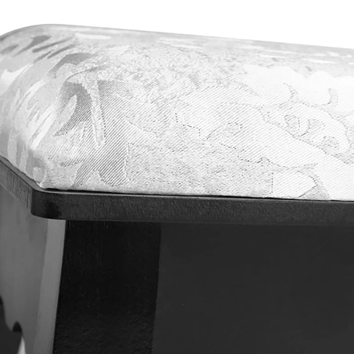 GERICCO Nordic Dressing Table Wooden Vanity Table with Three-fold Mirror Upholstered Stool Luxury Bedroom Furniture Vanity Set