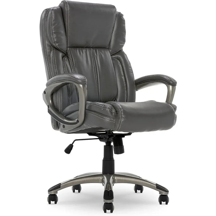 Waterfall Seat Edge Gamer Chair Executive Office Adjustable Ergonomic Computer Chair With Layered Body Pillows Bonded Leather