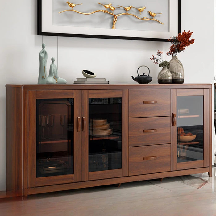 Glass Living Room Sideboards Luxury Wood Display Kitchen Coffee Modern Sideboards Hotel Armario De Cocina Home Furniture MR50S