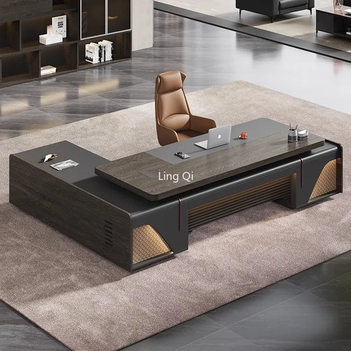New Chinese High Quality Office Desk Luxury Boss Unique Designer Computer Desks Corner Study Mesa Escritorio Office Furniture