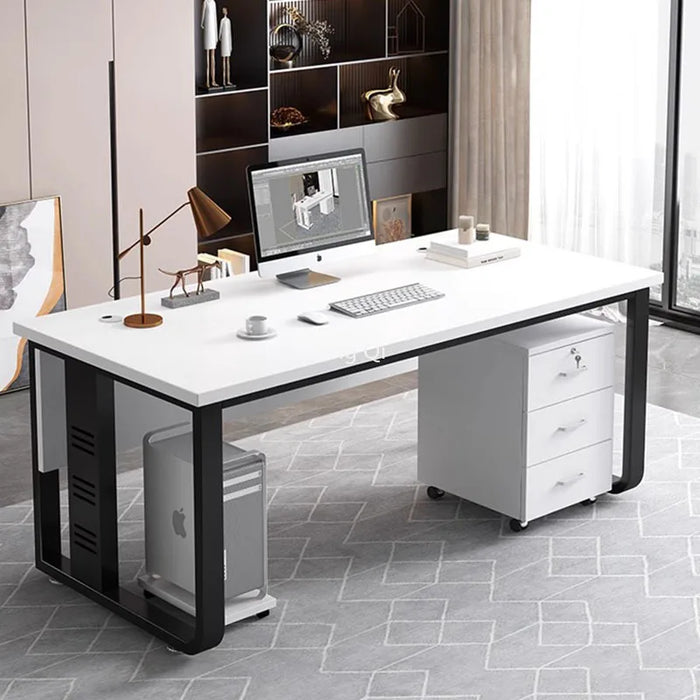 Dark Wood Reception Office Desk Executive Gaming Minimalist Mid Century Computer Desks Study Floor Mesa Escritorio Furniture