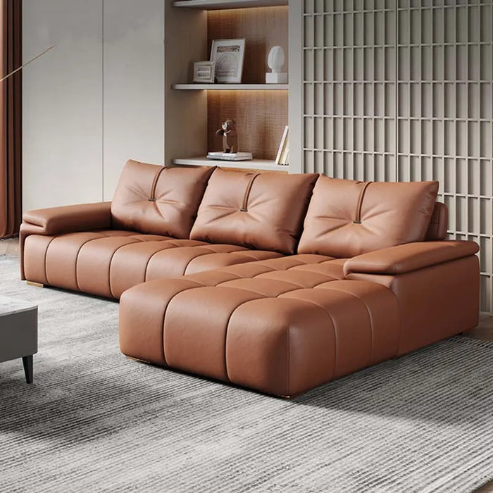 Luxury Leather Sofa Living Room European Modern Elegant Sofa Comfortable Lounge Sofa Sala De Estar De Luxo Home Furniture