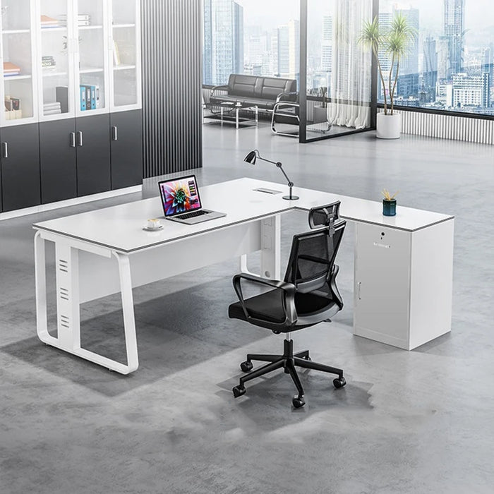 Boss Minimalist Office Desk White Unique Executive Reception Computer Desks Luxury Secretary Mesa Escritorio Mesa Escritorio