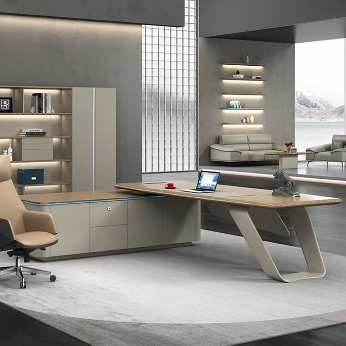 Corner Drawers Office Desks Executive Reception Luxury Modern Storage Desks Desktop Work Mesa Escritorio Office Furniture WJ25XP