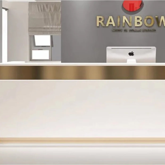 Commercial Front Reception Desk White Hotel Beauty Conference Salon Luxury Reception Desk Information Mostrador Home Furniture