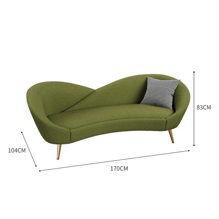 Green Gold Legs Lazy Sofa Nordic Love Seat 3 Seater Fabric Foam Sponge Couch Gaming Chair  Sofa 2 Plazas Furniture