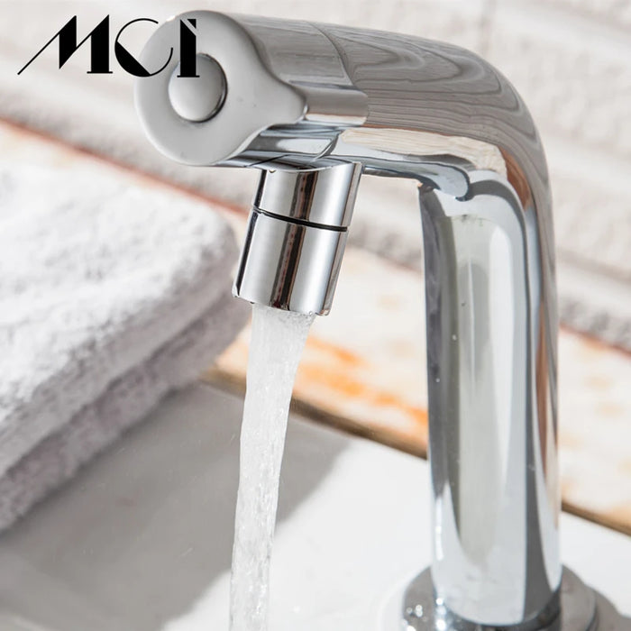 New Bath Basin Faucet Brass Chrome Faucet Brush Nickel Sink Mixer Tap Vanity Cold Water Bathroom Faucets Torneira Cozinha Mci