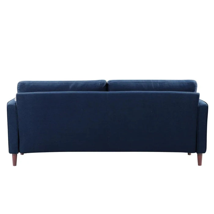 Lifestyle Solutions Lorelei Mid-Century Modern Sofa, Navy Blue Fabric