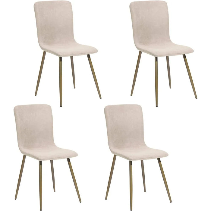 Upholstered With Gold Legs Modern Fabric for Dining Room Kitchen Furniture Dining Chairs Set of 4 Home Freight Free Living