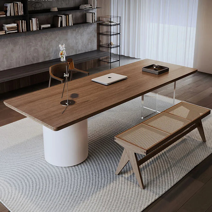 Wooden Reception Office Desk Executive Studio Desktops Organizer Monitor Office Desk Storage Schreibtisch Luxury Furniture