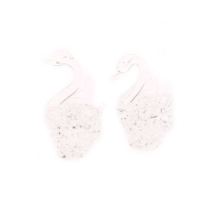1Pc Crystal Swan figurine Glass Animal Ornament Swan Crystal Figurines Home Desk Decoration Miniature Creative Gift