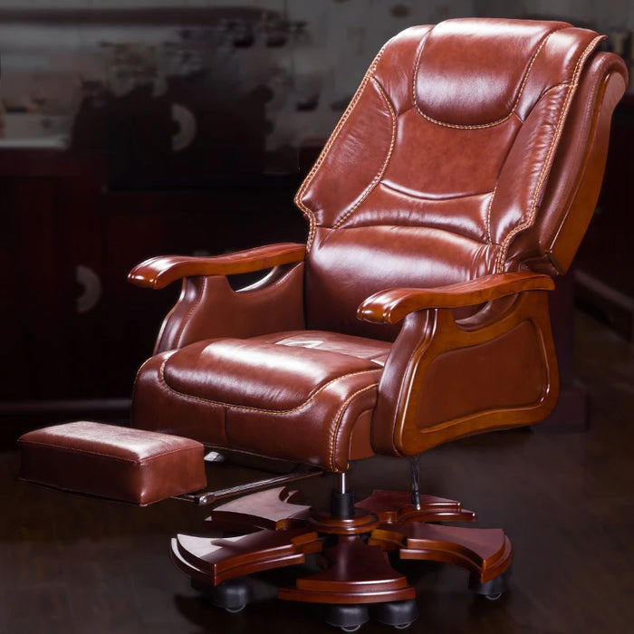 Swivel Study Ergonomic Chair Rocking Leather Design Accent Ergonomic Chair Floor Executive Cadeiras Office Furniture LSL25XP