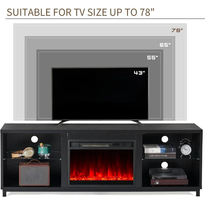Tv Cabinet 68 Inch Modern TV Cabinet With AElectric Fireplace Free Shipping Stand Living Room Furniture Table Home