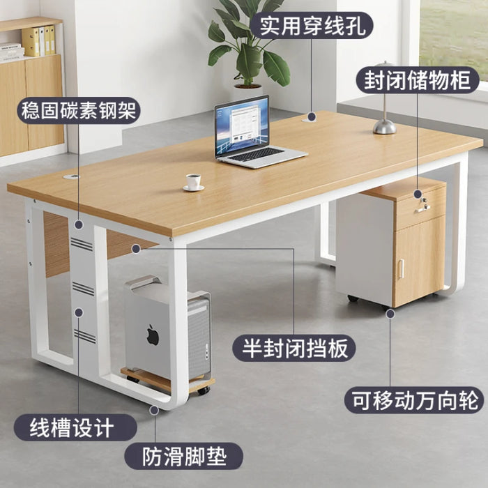 Aesthetic Wooden Office Desk Reception Modern Executive Standing Office Desk Computer Wooden Escritorio Oficina Furniture SR50OD