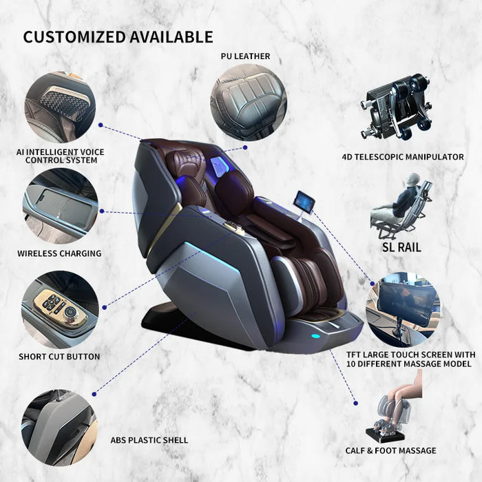 Wholesale Sl Track 4D Full Body Electric Zero Gravity Massage Chair With Roller Chair Heat And Message Recliner