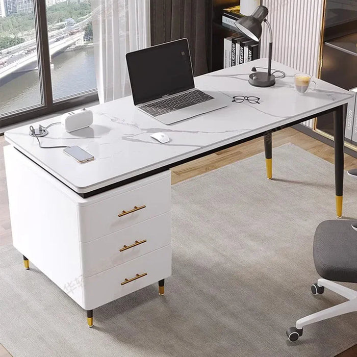 Student Executive Office Desk Study Supplies Long Legs White Computer Desks Organizers Legs Escritorios De Ordenador Furniture