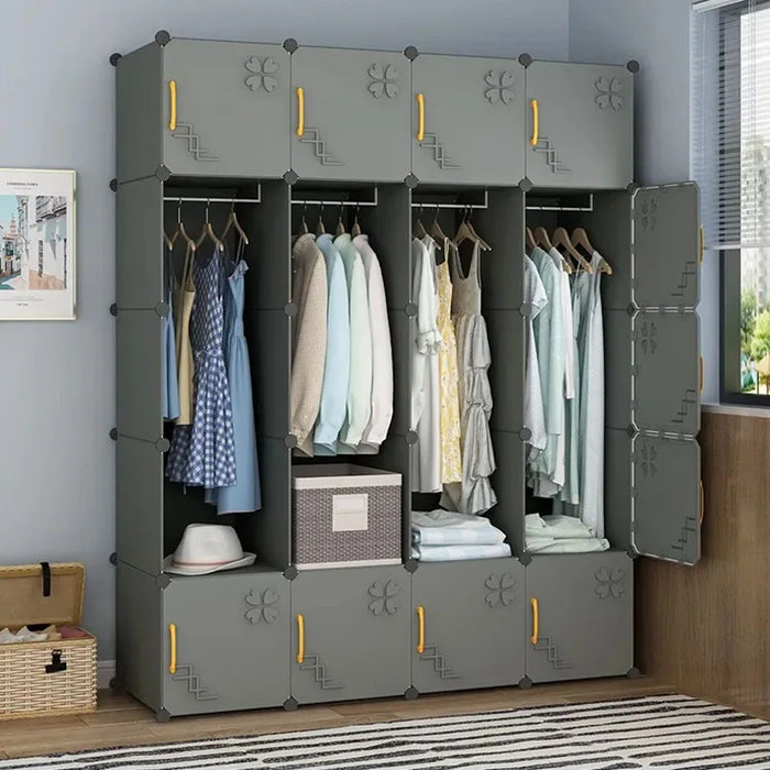 Cheap Wordrobe Cabinet Display Space Saving Partitions Plastic Waredrobe Closet Free Shipping Roupeiros Storage Furniture