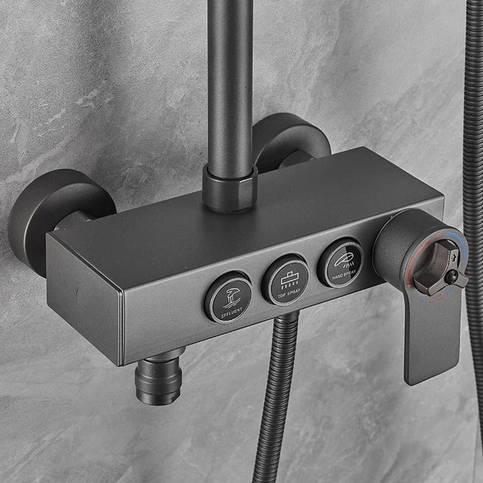 Stainless Steel Bathroom Household Constant Temperature Shower  Set Gun Gray Pressurized   Head Bath