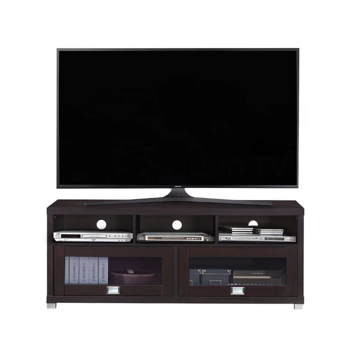 58" Durbin TV Stand for TVs Up To 75", Espresso,TV Cabinet, Furniture, Indoor Home, Light Luxury Modern, Bedroom, Living Room
