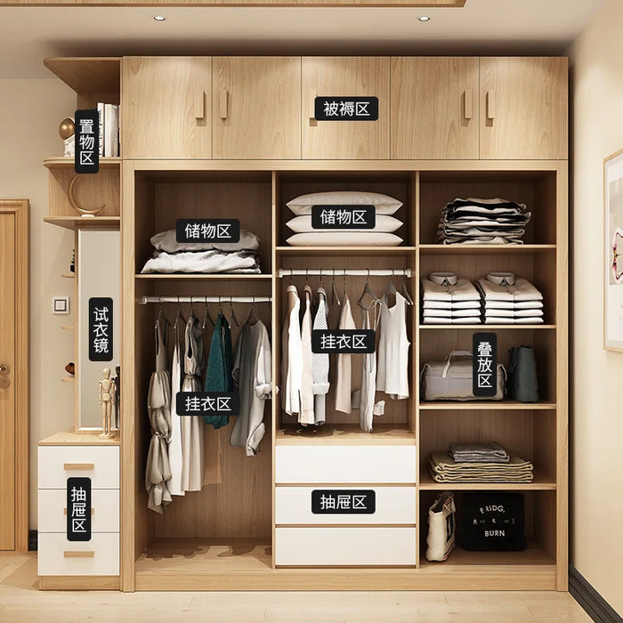 Hanging Storage Wardrobe Clothes Storage Oganizers Simple Modern Wardrobe Clothes Bedroom Ropero Plastico Household Products