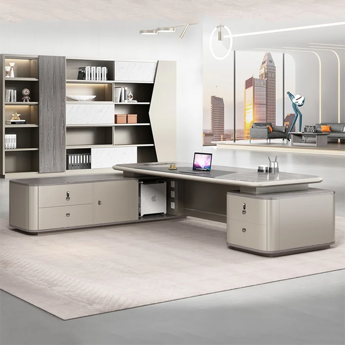 Floor Modern Office Desks Drawers Executive Standing Living Room Computer Desks Study L Shape Gaming Mesa Escritorio Furniture