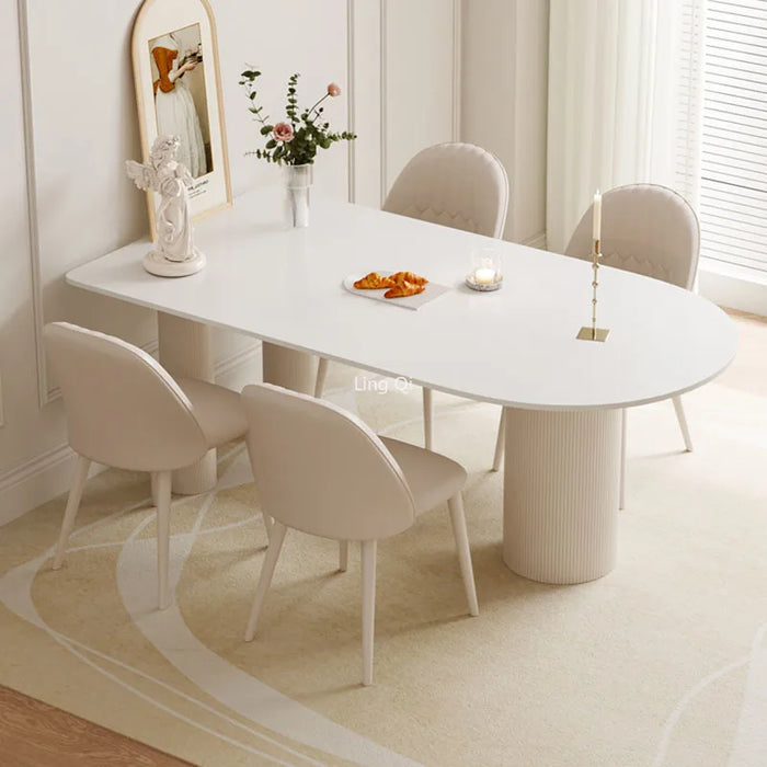 Restaurant Office Dining Table Set 4 Chairs Small Apartmen Modern Table Italian Japanese Mesas De Comedor Living Room Furniture