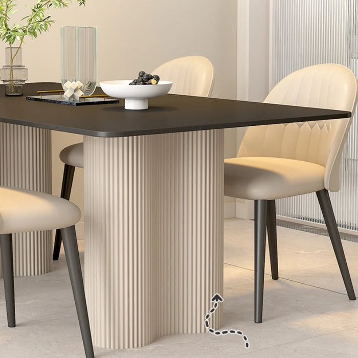 Italian Modern Dining Tables Simple Rock Plate Rectangular Eating High End Dining Tables Mesa Comedor Kitchen Furniture QF50DT