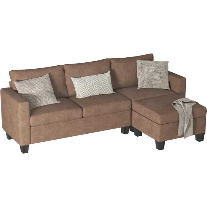 L-Shaped Couch With Modern Cotton Fabric for Living Room Sofas for Home Furniture Coffee Modular Sofa Livingroom Furniture Sets