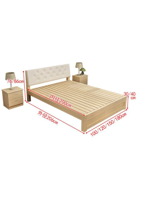 Eco-friendly Solid Wood Bed кровать Bedroom Furniture Kids Adults Wooden Bed Easy Assembly Modern Sleeping 침대 Home Furniture