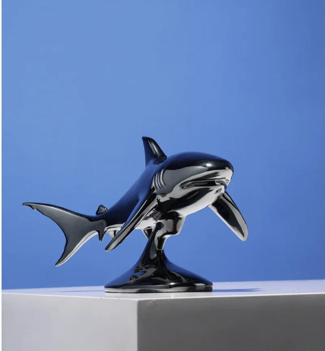 31CM modern Creative shark resin Ornaments Living Room Office Desk Home Decoration Resin Crafts High File  Business Gifts