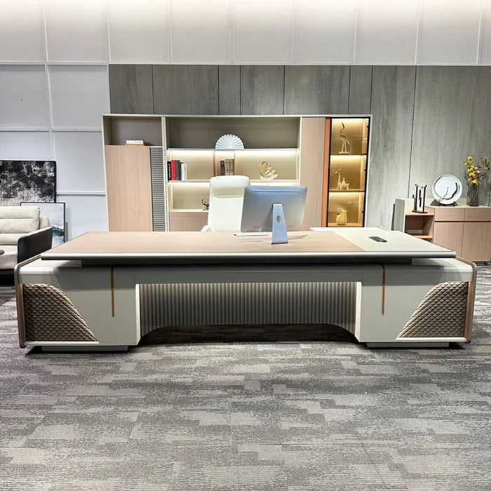 Luxury Reception Office Desk Computer Monitor Corner Organizer Writing Office Desk Meeting Bureau Meuble Italian Furniture