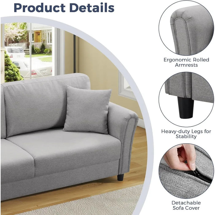 Living Room Sofas Folding Sofa Bed Puffs Furniture Home Fabric Comfort Home Furniture,grey