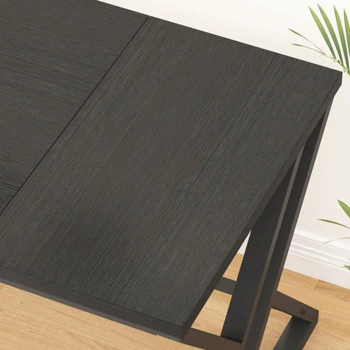 Computer Desk, Large Industrial Pc Study Home Office Desk, Long Modern Wood Gaming Work Writing Desk for 2 Person