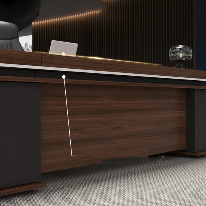 Customized Office Boss Desk Combination Bookshelf General Furniture Manager Office President Desk Simple Modern Office Desk