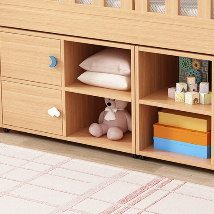 Platform Floor Princess Children Beds King Size Storage Space Children Beds Solid Wood Kinder Bett Bedroom Furniture YQ50CB