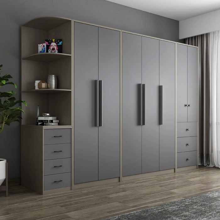 Bedroom integrated wardrobe Nordic simple modern cabinet combination wardrobe