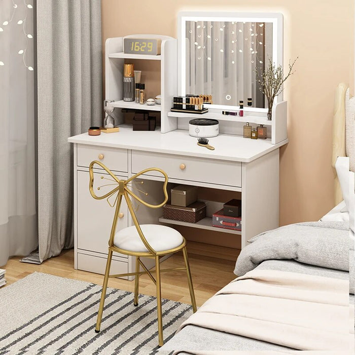 Led Lights Dressing Table Mirrors Women Modern Wooden Dresser Organizers Storage Meuble De Rangement Furniture Comfortable