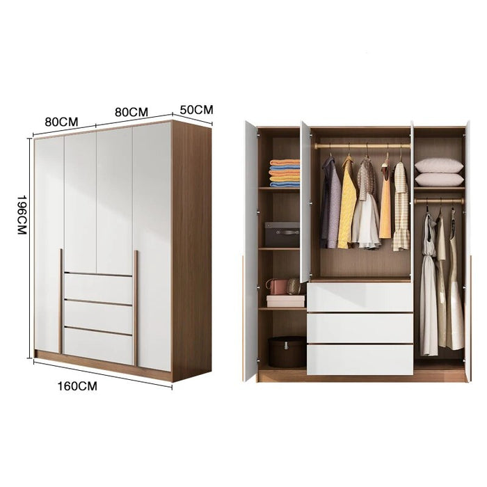 Pole Clothes Storage Wardrobe Drawers Items Dresser Luxury Wardrobe Bedroom Wooden Multifunctional Meuble Home Furnitures